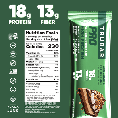 TRUBAR PRO Chocolate Pea-nut Job - Vegan America