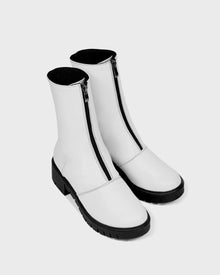 Cyber Boots White cactus leather ankle boots - Vegan America