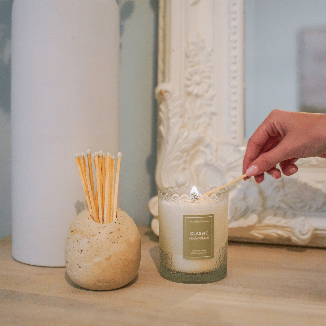 Santal Pistache Natural Candle 8oz Kaia Collection - Vegan America