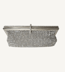 Silver and Crystal, Frame Evening Clutch - Vegan America
