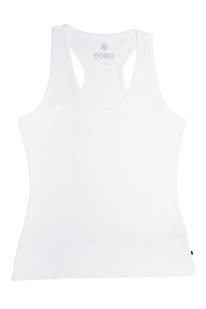 Racerback Singlet, Women's White - Vegan America