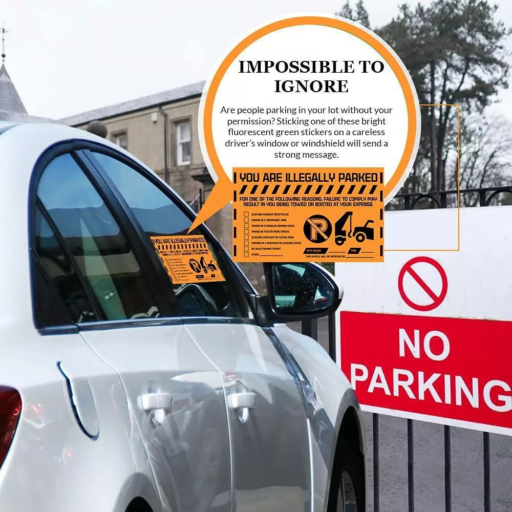 "Multi - Reason" Orange Very Hard to Remove Parking Stickers - Vegan America