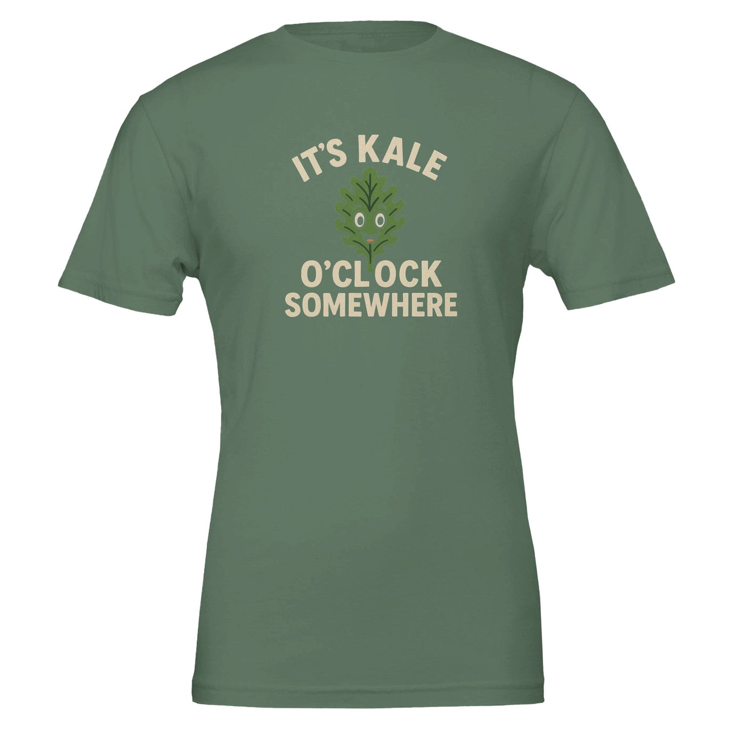 Funny Vegan Premium Tshirt - It's Kale O'clock Somewhere - Vegan America