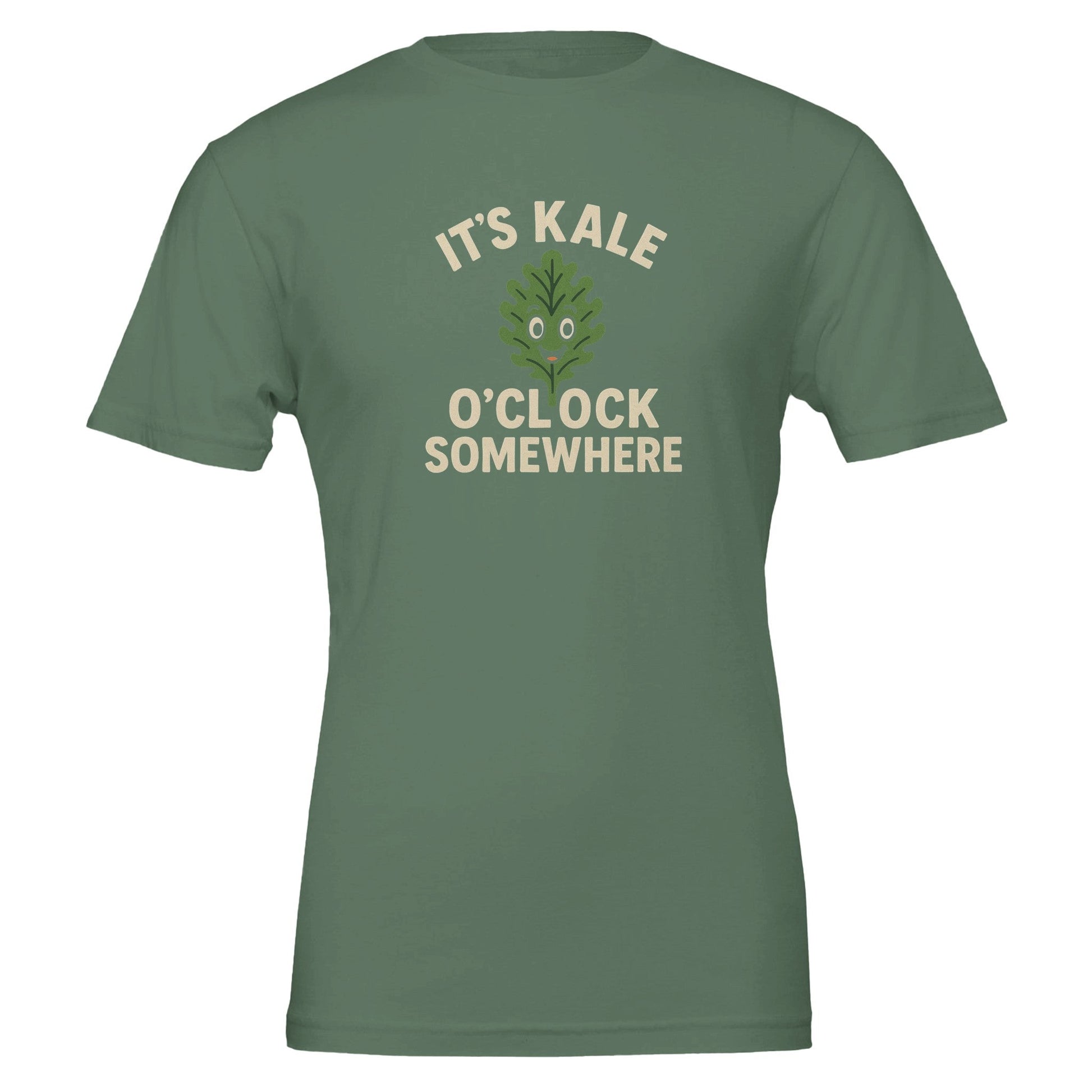 Funny Vegan Premium Tshirt - It's Kale O'clock Somewhere - Vegan America