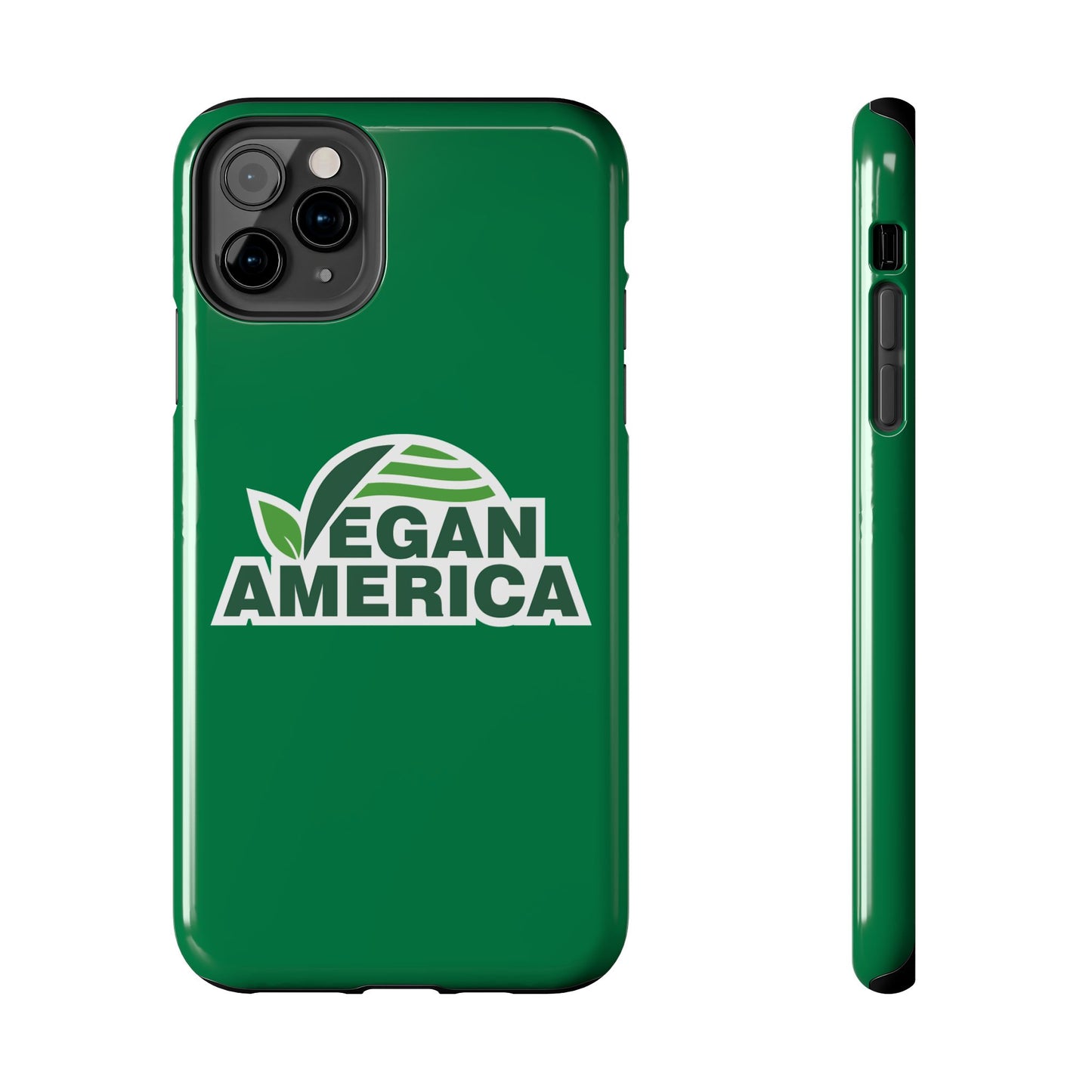 Vegan America Tough Phone Case — Green Protective Vegan Pride Cover - Vegan America