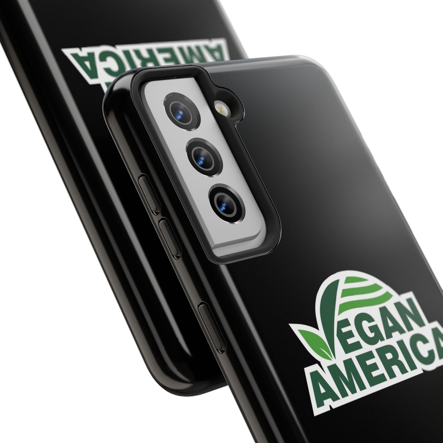 Vegan America Tough Phone Case — Green Leaf Vegan Pride Protective Cover - Vegan America