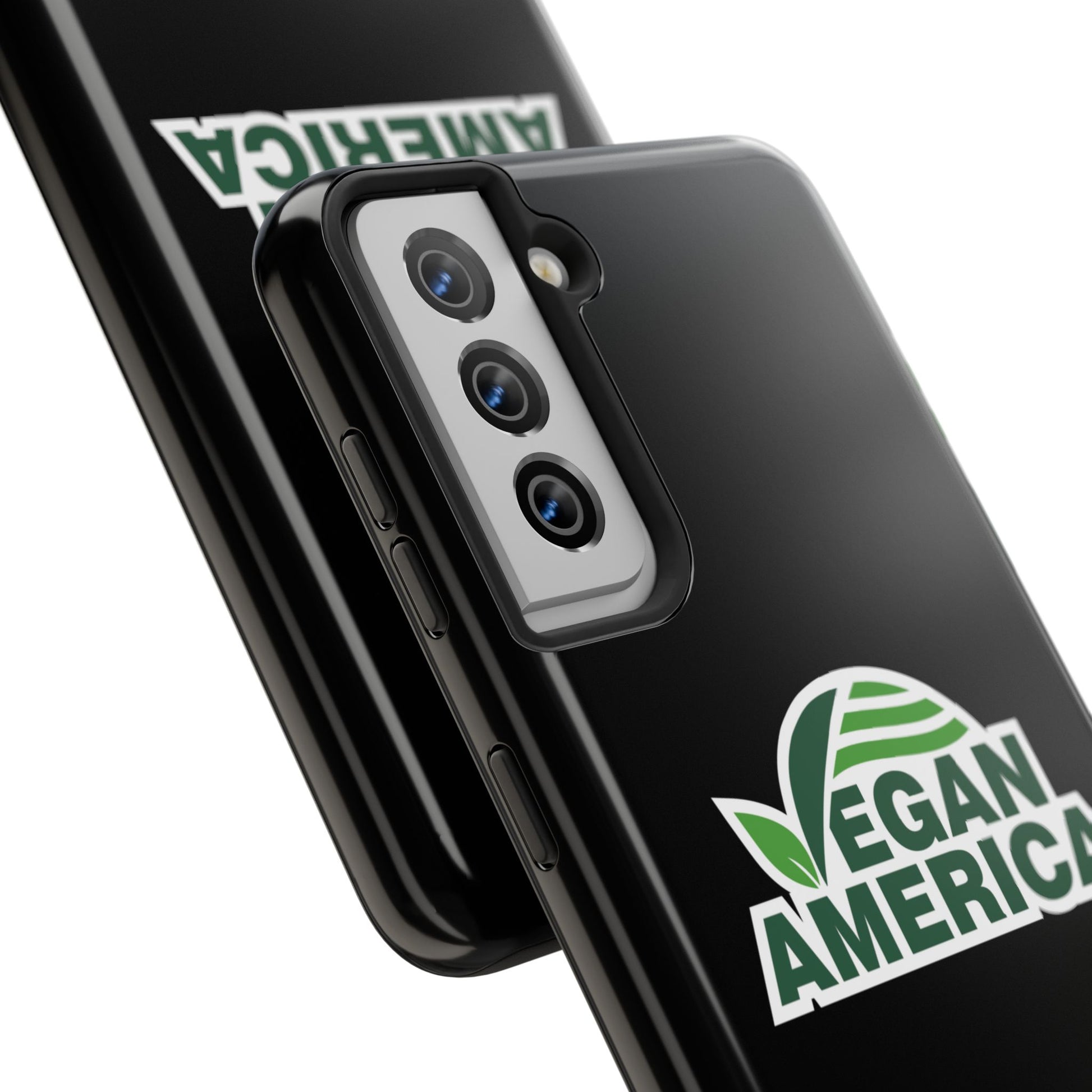 Vegan America Tough Phone Case — Green Leaf Vegan Pride Protective Cover - Vegan America