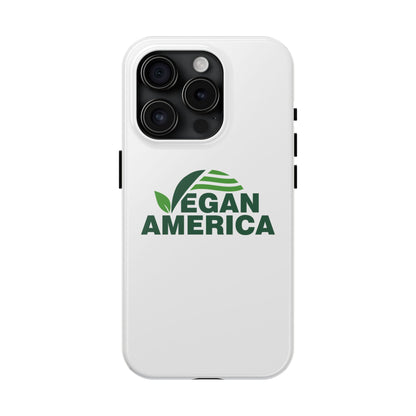Vegan America Tough Phone Case — Eco - Friendly Plant Logo Protective Cover - Vegan America