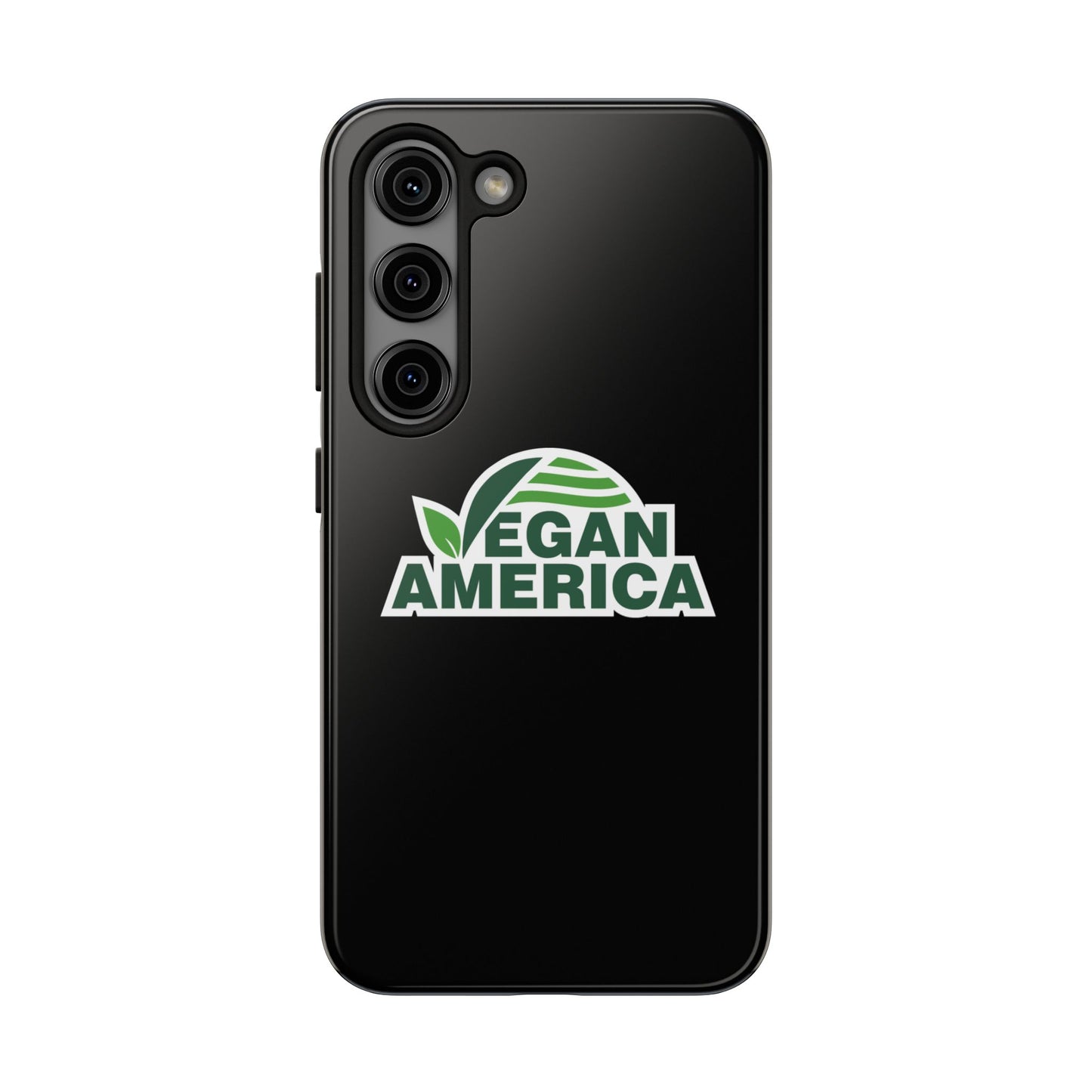 Vegan America Tough Phone Case — Green Leaf Vegan Pride Protective Cover - Vegan America