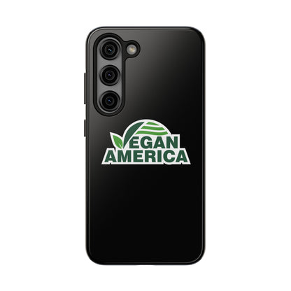 Vegan America Tough Phone Case — Green Leaf Vegan Pride Protective Cover - Vegan America