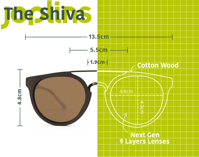 The Shiva - Wooden Sunglasses - Vegan America