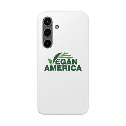 Vegan America Tough Phone Case — Eco - Friendly Plant Logo Protective Cover - Vegan America