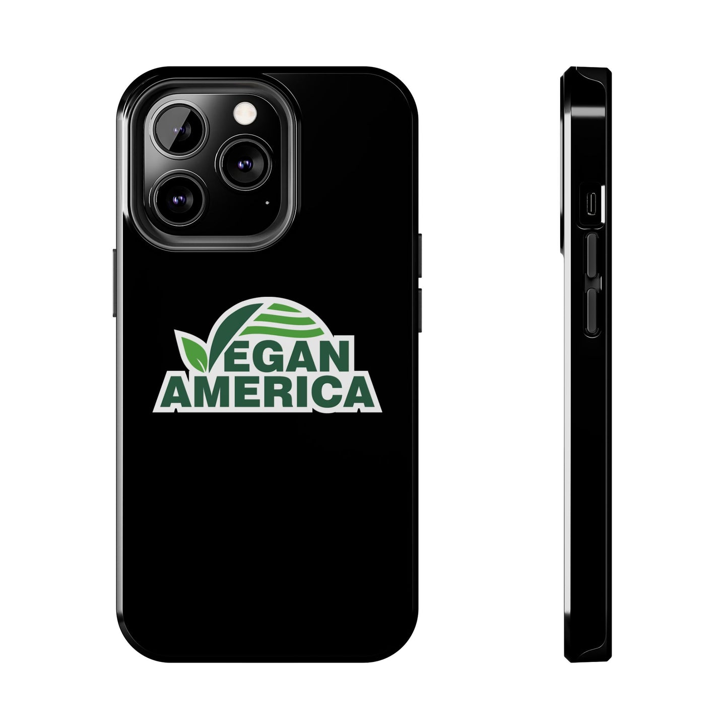 Vegan America Tough Phone Case — Green Leaf Vegan Pride Protective Cover - Vegan America