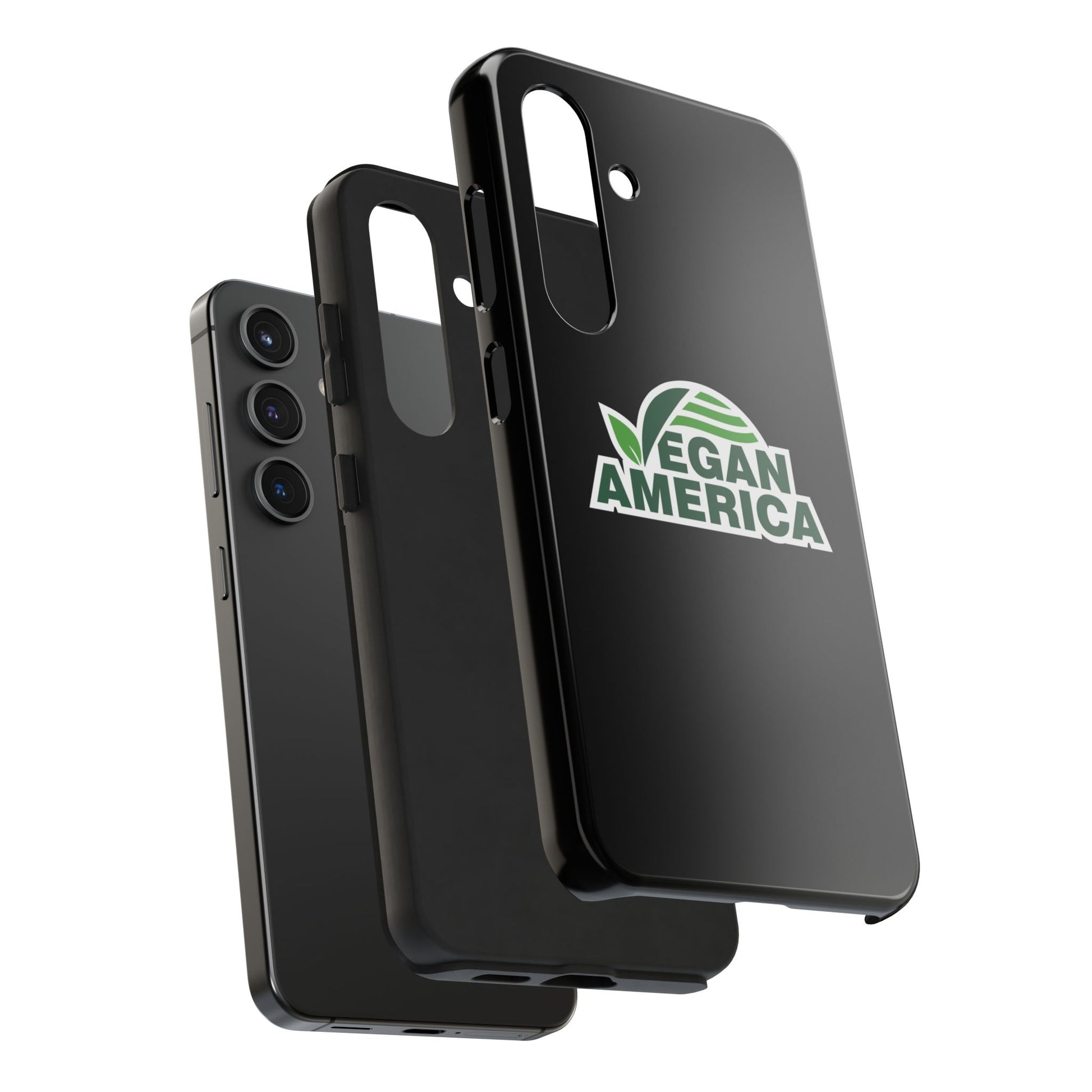 Vegan America Tough Phone Case — Green Leaf Vegan Pride Protective Cover - Vegan America