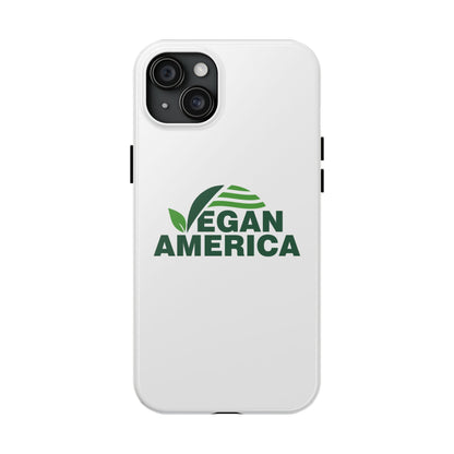 Vegan America Tough Phone Case — Eco - Friendly Plant Logo Protective Cover - Vegan America