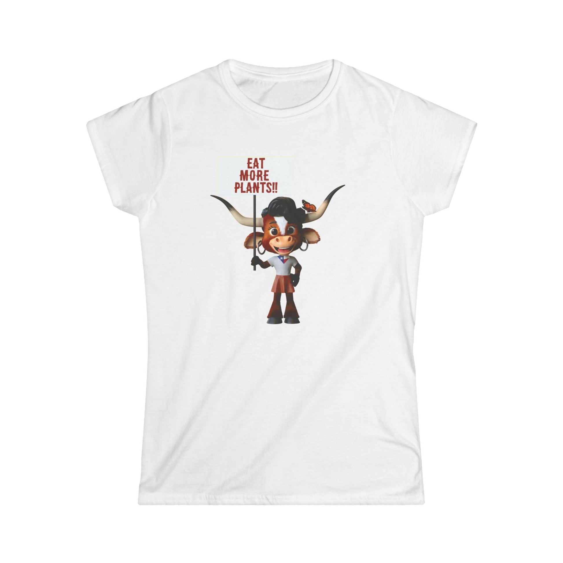 Women's Plant - Loving Tee - Eat More Plants, Eco - Friendly Shirt, Funny T-Shirt, Sustainable Fashion, Casual Wear - Vegan America