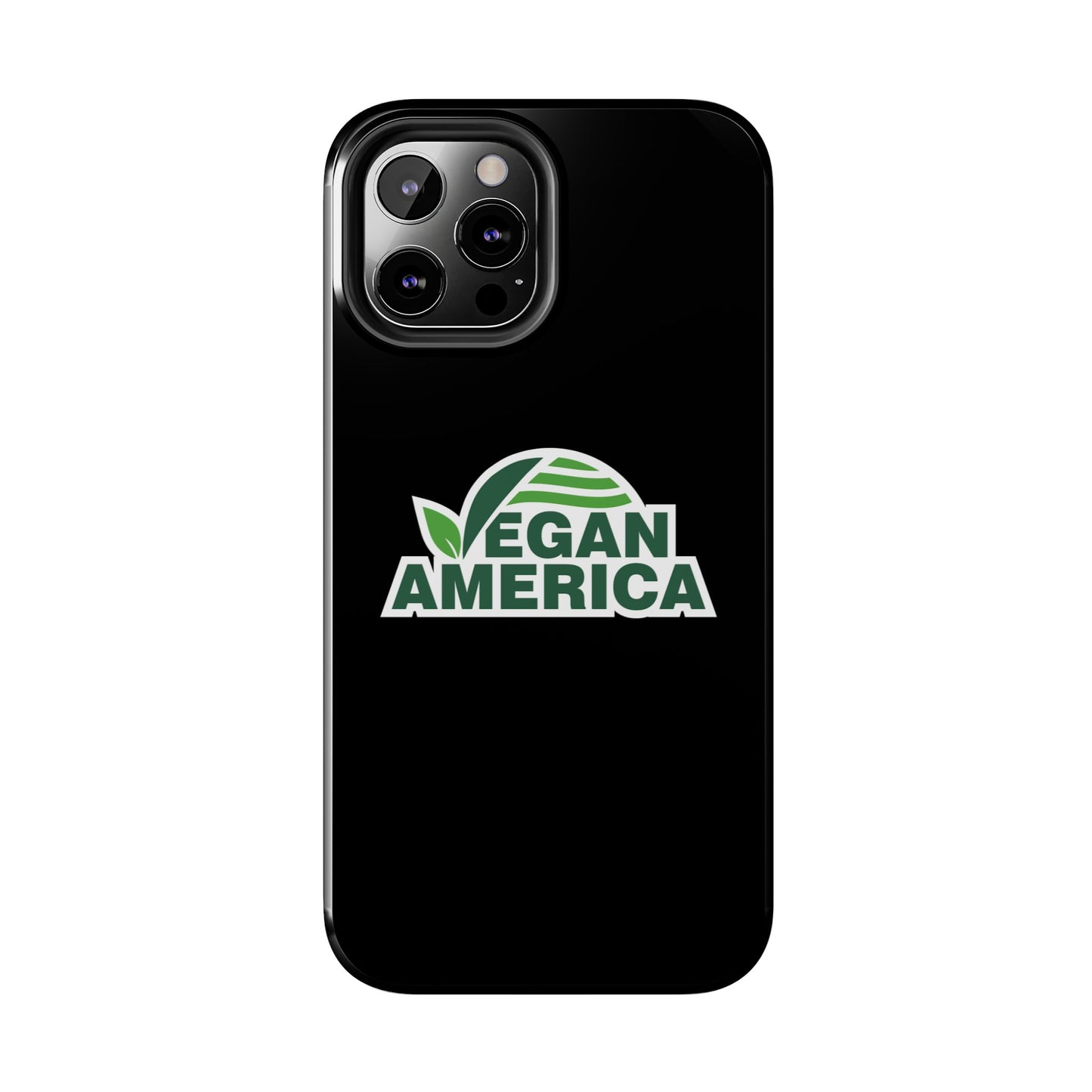 Vegan America Tough Phone Case — Green Leaf Vegan Pride Protective Cover - Vegan America