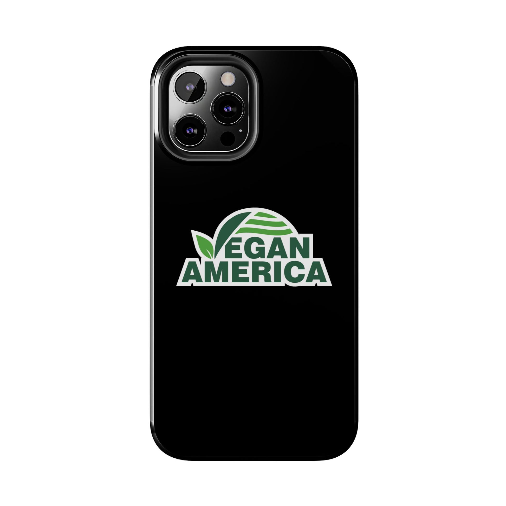 Vegan America Tough Phone Case — Green Leaf Vegan Pride Protective Cover - Vegan America