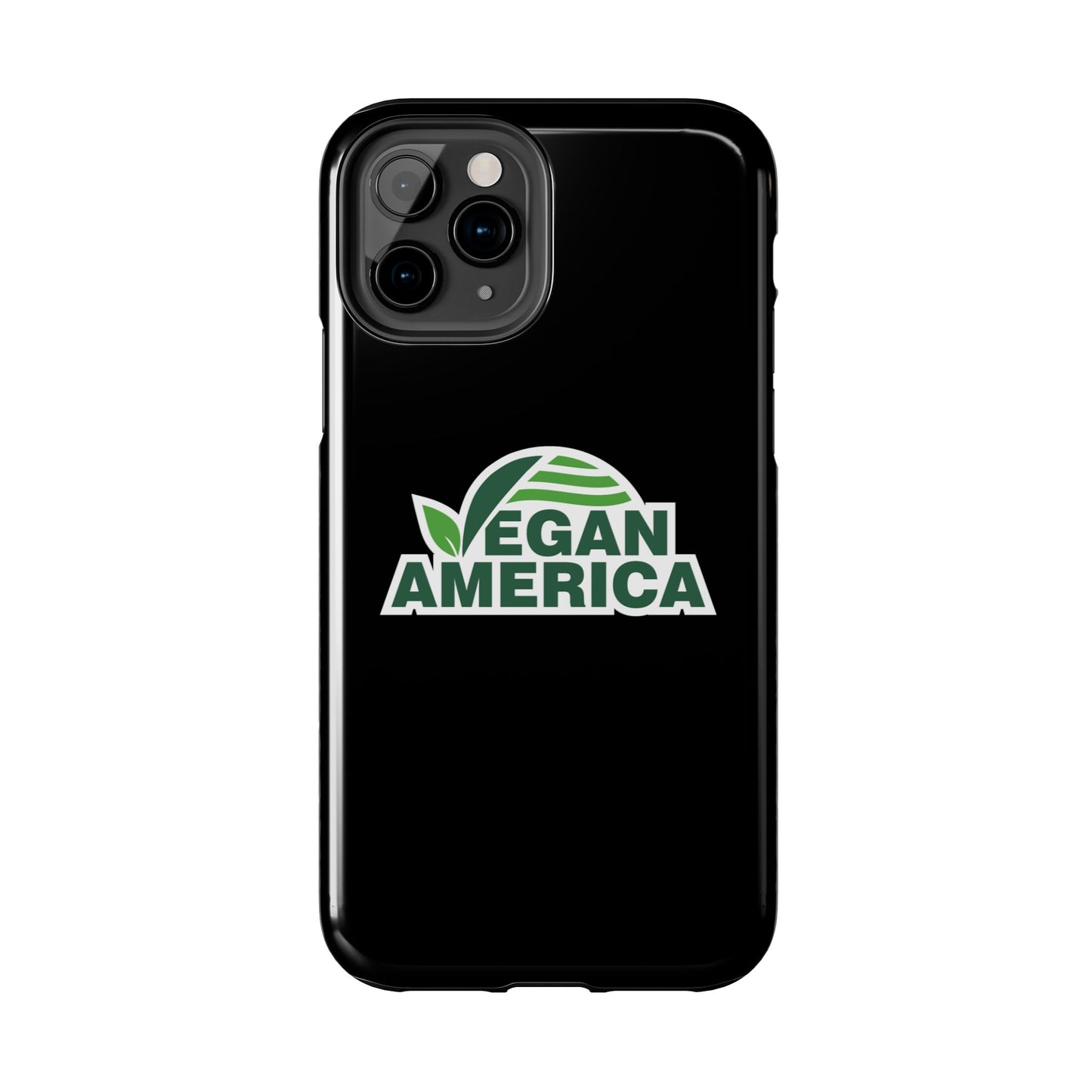 Vegan America Tough Phone Case — Green Leaf Vegan Pride Protective Cover - Vegan America