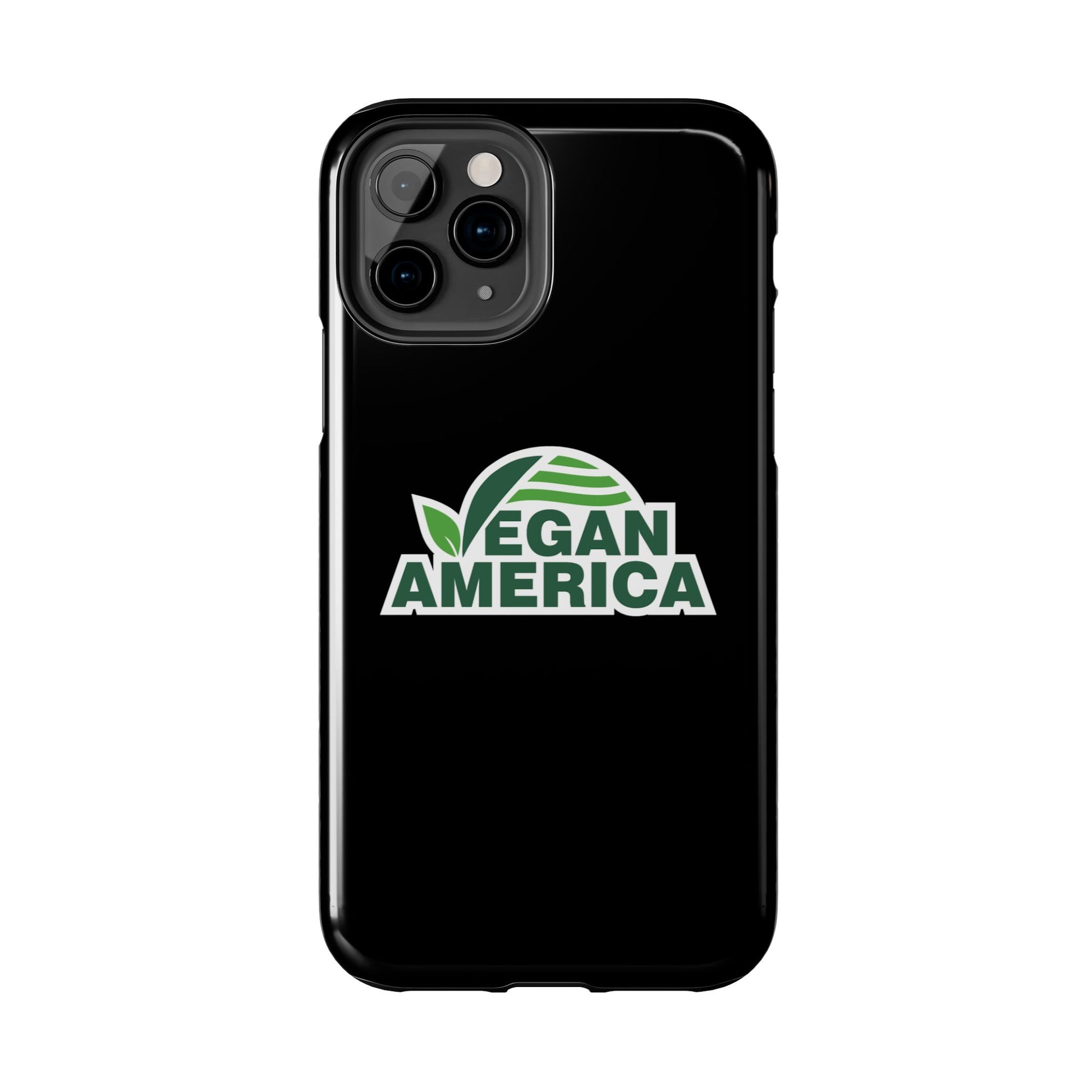 Vegan America Tough Phone Case — Green Leaf Vegan Pride Protective Cover - Vegan America