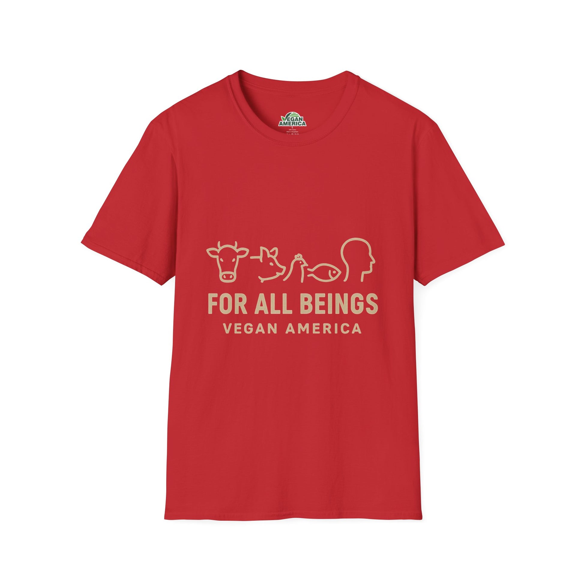 Unisex Vegan America T-Shirt, Eco - Friendly Apparel, Plant - Based Lifestyle Shirt, Perfect Gift for Vegans, Animal Rights Awareness Wear - Vegan America