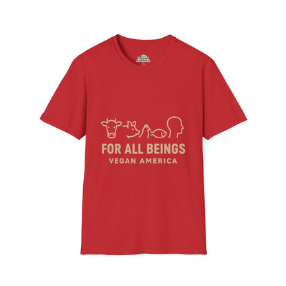 Unisex Vegan America T-Shirt, Eco - Friendly Apparel, Plant - Based Lifestyle Shirt, Perfect Gift for Vegans, Animal Rights Awareness Wear - Vegan America