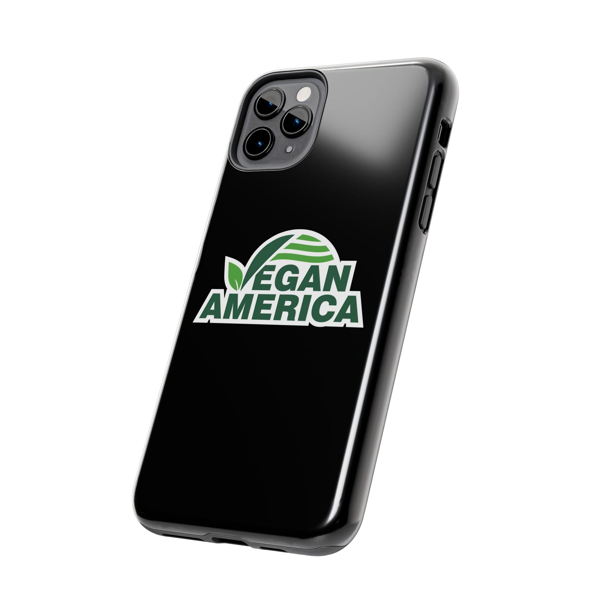 Vegan America Tough Phone Case — Green Leaf Vegan Pride Protective Cover - Vegan America