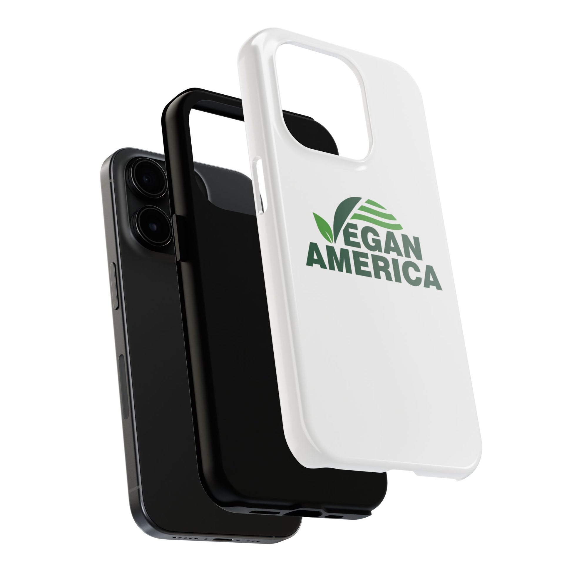 Vegan America Tough Phone Case — Eco - Friendly Plant Logo Protective Cover - Vegan America