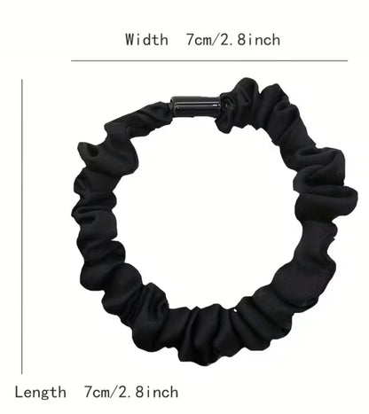 Set of 4 Satin Elastic Hair Scrunchies - Vegan America