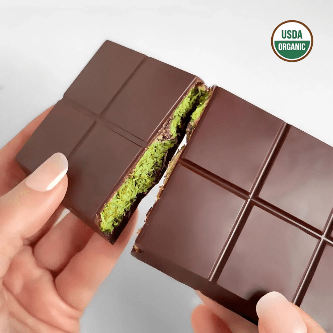 Dubai Chocolate knafeh Pistachio Chocolate Bar.190g/6.7oz - Vegan America