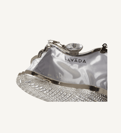 Something Borrowed, Something Blue Heart Shaped Crystal Evening Bag - Vegan America