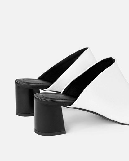 Uptown White Nopal cactus leather sandals - Vegan America