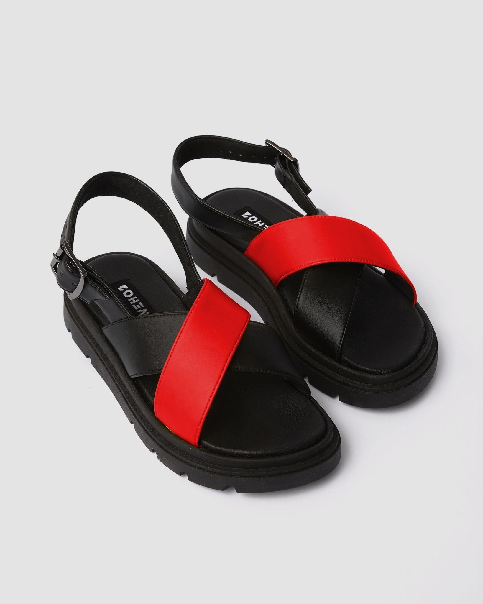 Glare Sandals Red made of vegan corn leather - Vegan America
