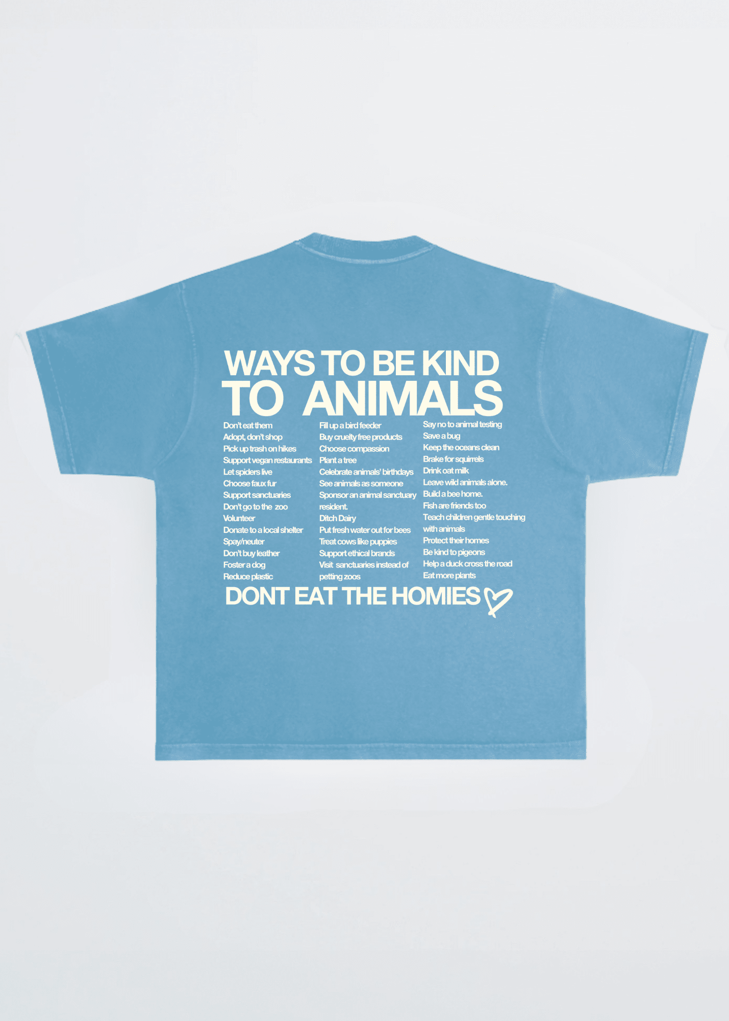 WAYS TO BE KIND TO ANIMALS TEE - Vegan America