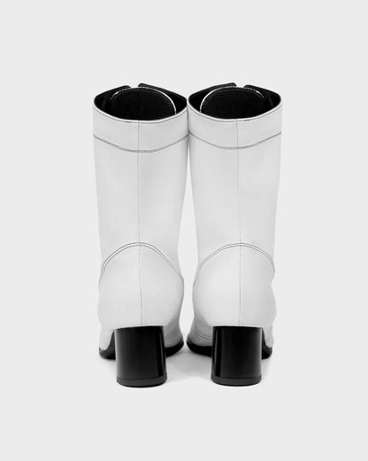High Boots White cactus leather boots - Vegan America