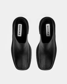 Squared Mule Black made of Grape Leather - Vegan America