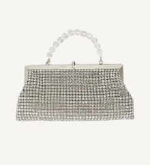 Silver and Crystal, Frame Evening Clutch - Vegan America