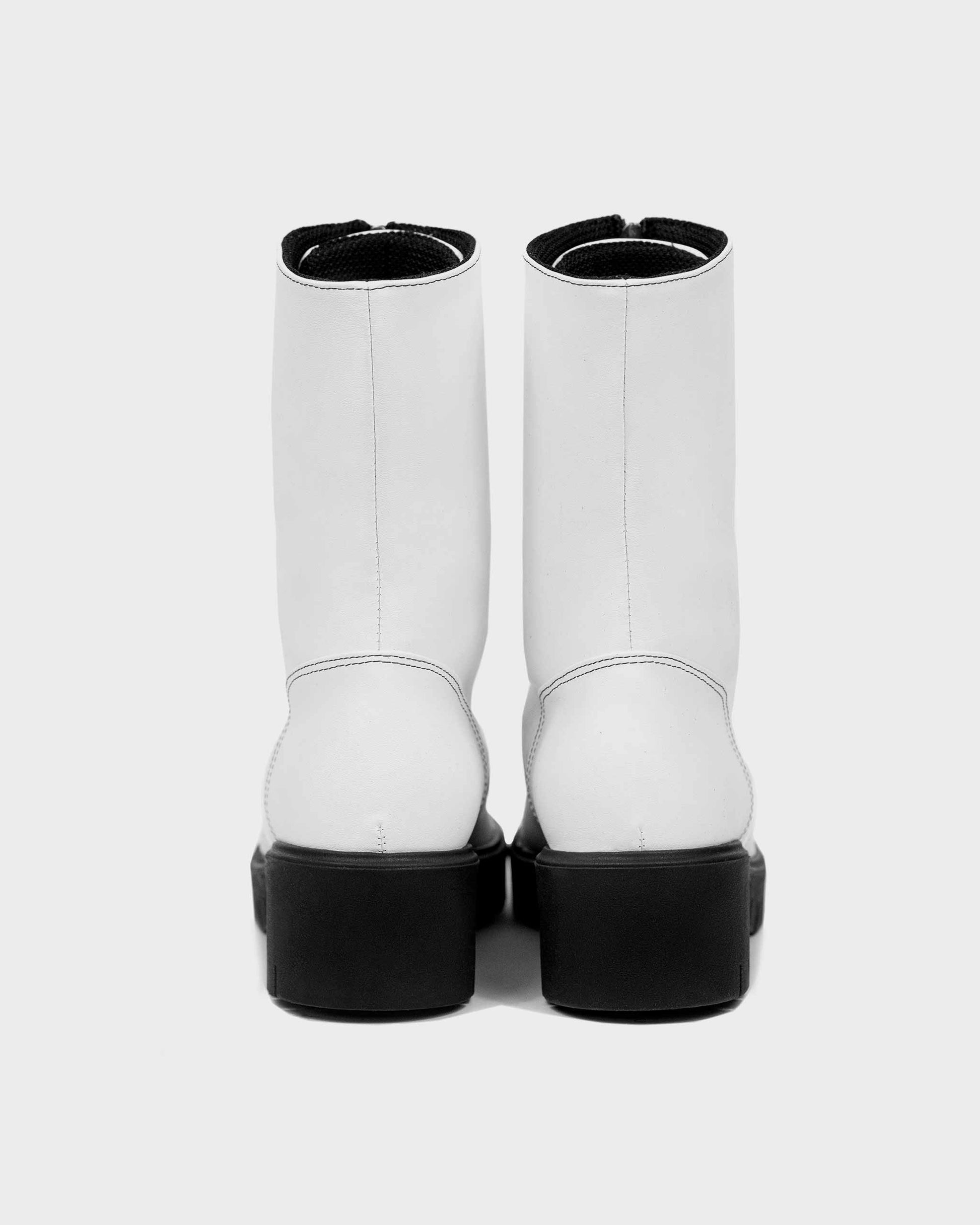 Cyber Boots White cactus leather ankle boots - Vegan America