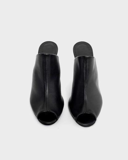 Urban Chic Black Nopal cactus leather sandals - Vegan America
