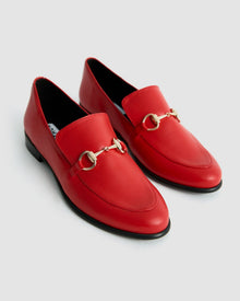 Shiv Loafers red women's moccasins - Vegan America