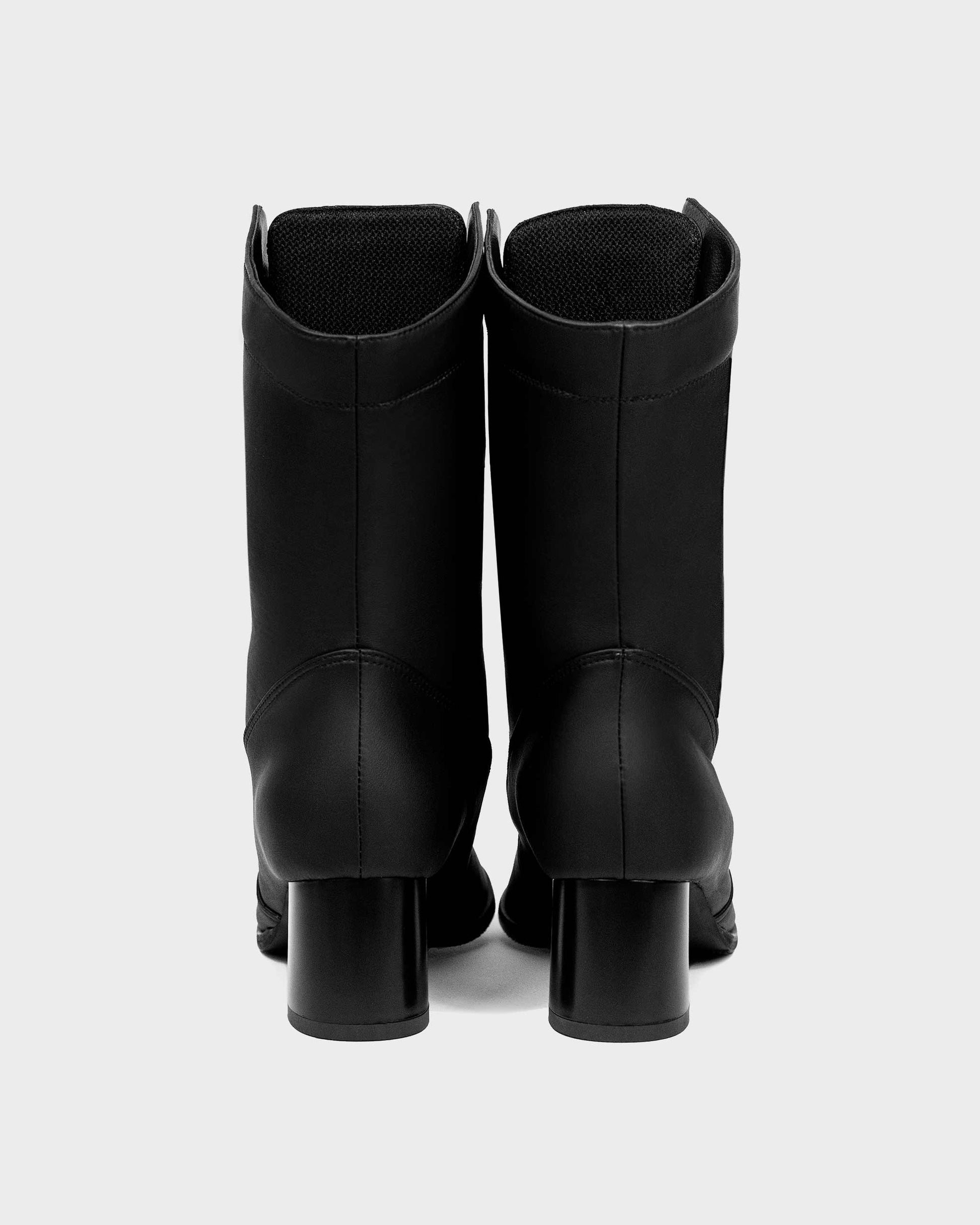 High Boots Black cactus leather boots - Vegan America
