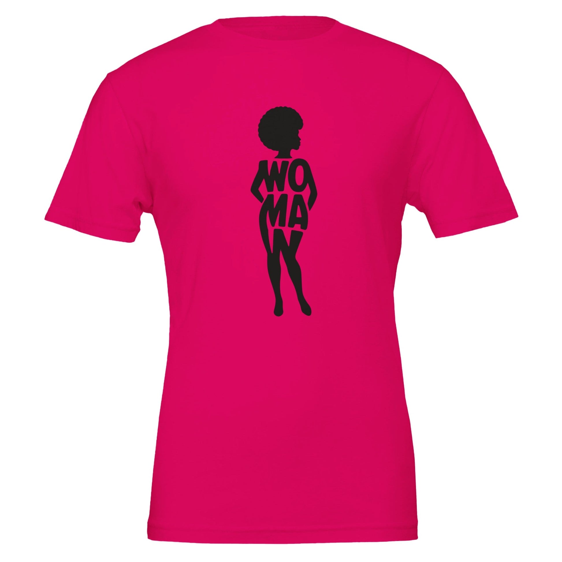 Curvy Woman Silhouette, 100% Cotton Premium Tshirt - Vegan America