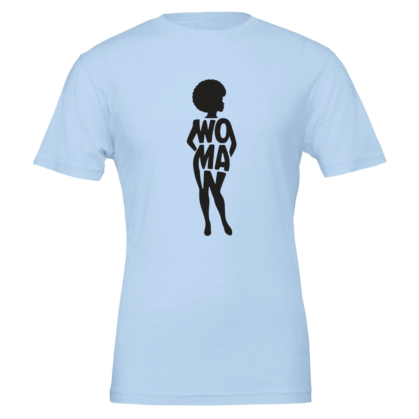 Curvy Woman Silhouette, 100% Cotton Premium Tshirt - Vegan America