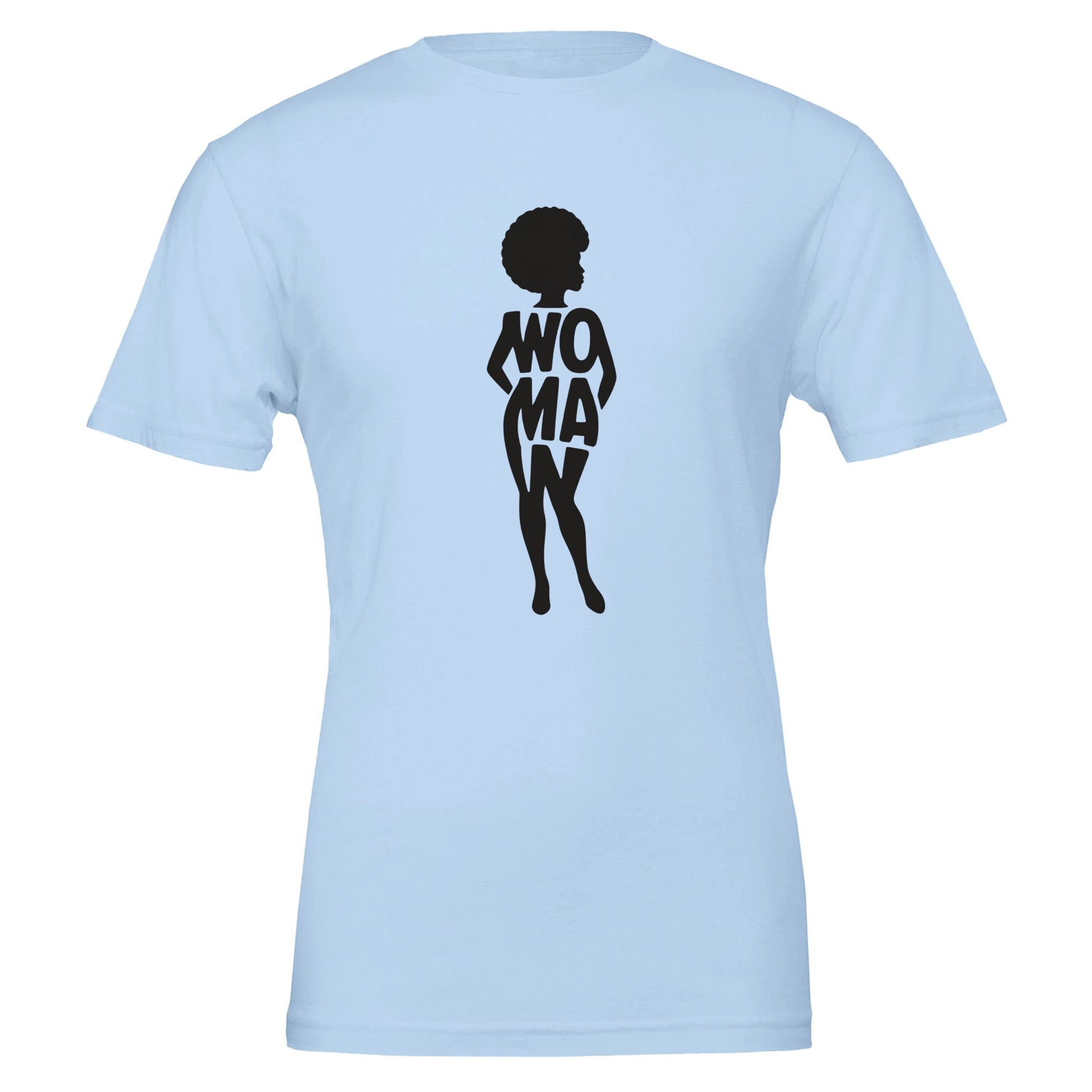 Curvy Woman Silhouette, 100% Cotton Premium Tshirt - Vegan America