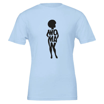 Curvy Woman Silhouette, 100% Cotton Premium Tshirt - Vegan America