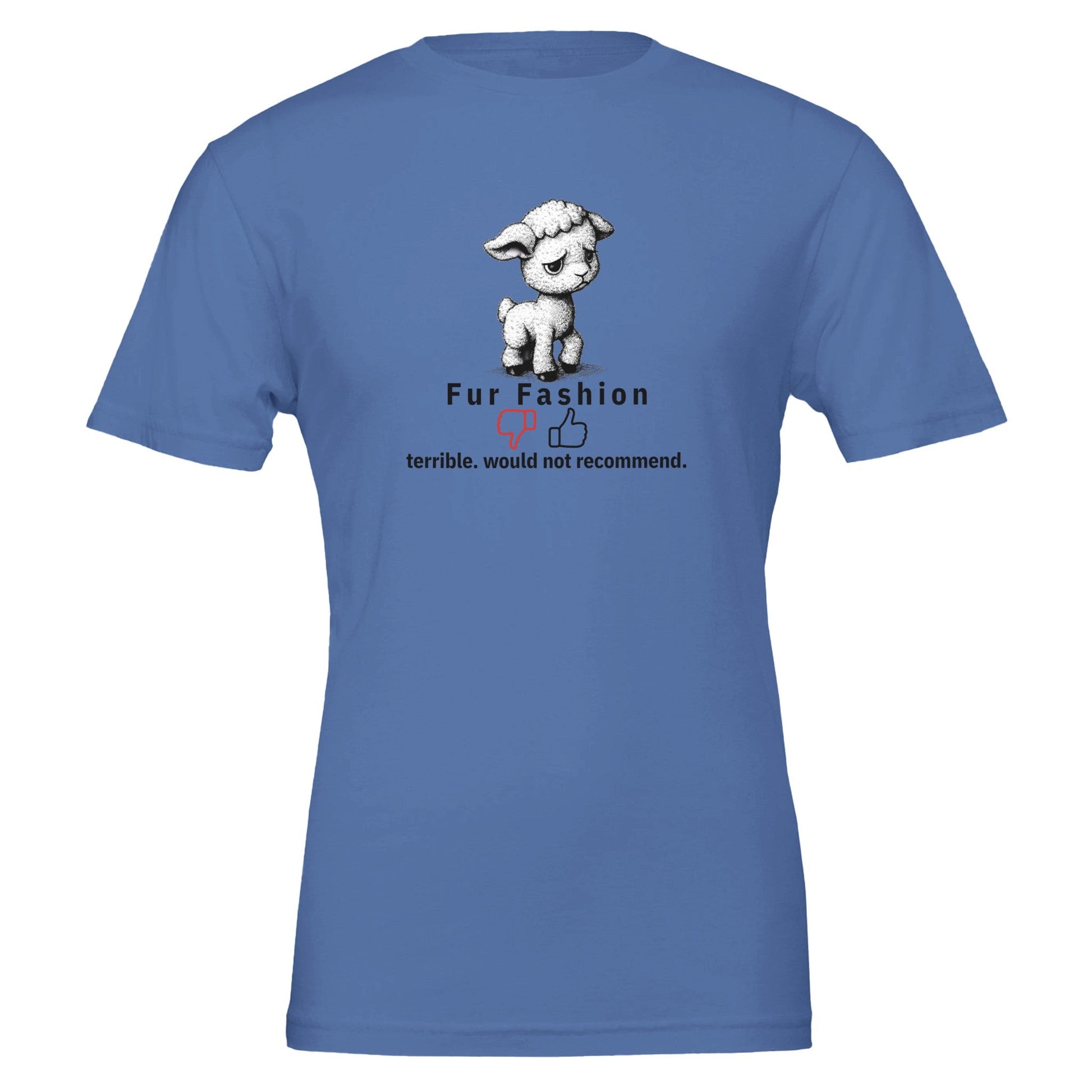 Funny Vegan Fur Fashion Tshirt, Premium 100% Cotton - Vegan America