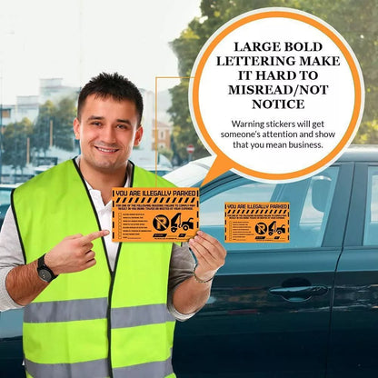 "Multi - Reason" Orange Very Hard to Remove Parking Stickers - Vegan America