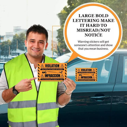 "Violation" Orange Very Hard to Remove Parking Stickers - Vegan America