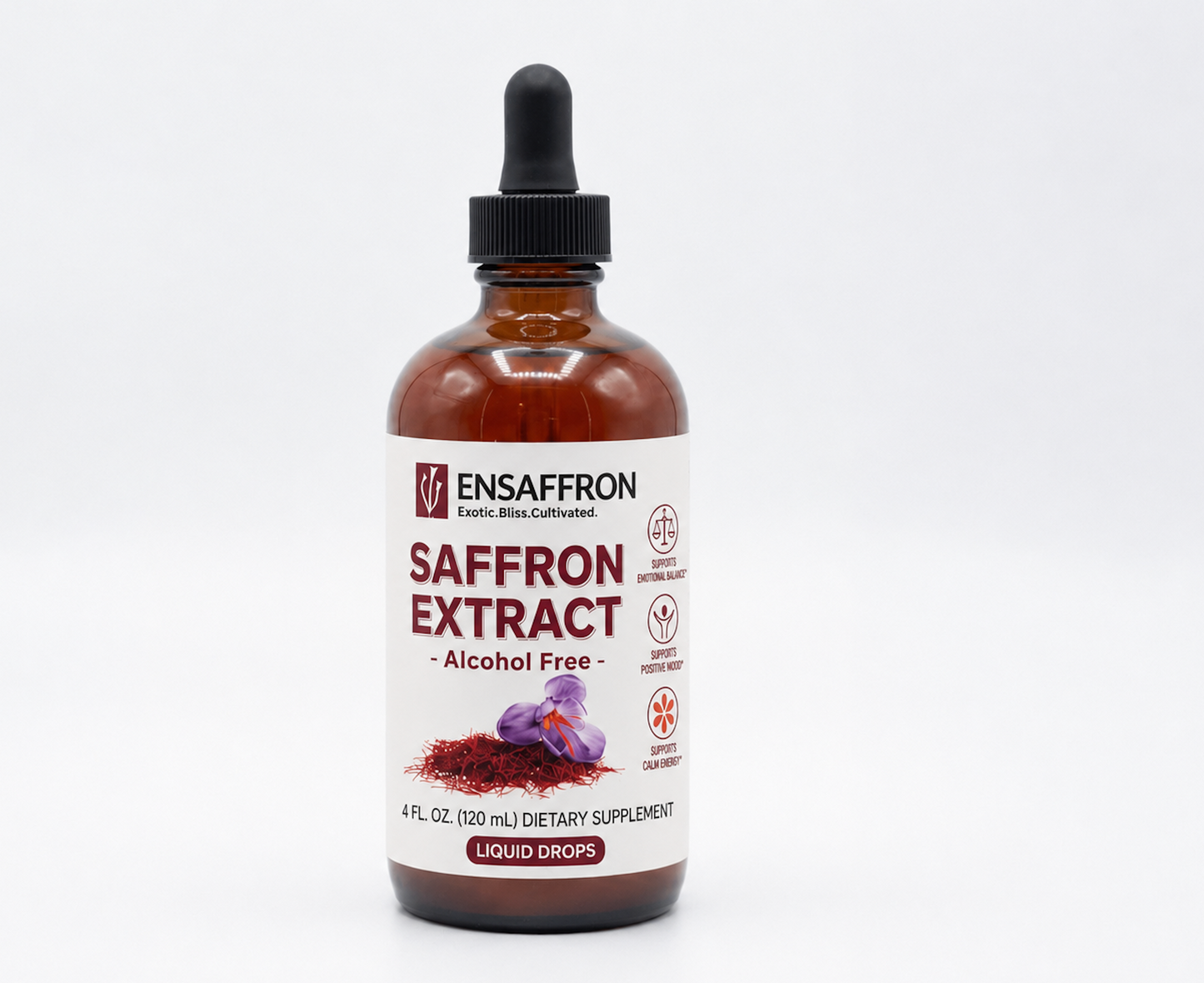 Alcohol-Free Premium Saffron Extract (Made With Pure Heray Saffron Threads)