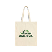 Eco-Friendly Tote Bag for Daily Use, Reusable Shopping Bag, Sustainable Gift, Beach Tote, Natural Canvas Carryall - Vegan America